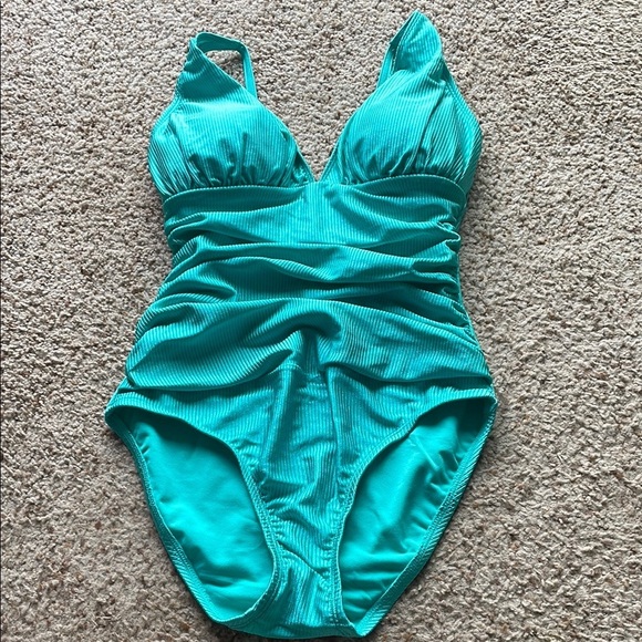 Ellen Tracy Other - NWOT Ellen Tracy Teal One Piece Swimsuit size 8